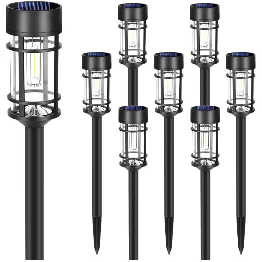 Solar tungsten filament type courtyard garden ground insert lawn atmosphere landscape lamp, waterproof tungsten filament lamp outdoor lighting street lamp Item Picture