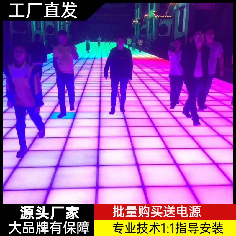 New seven-color floor tile light, stainless steel glass stage, outdoor waterproof, outdoor solar garden light Application Scenario
