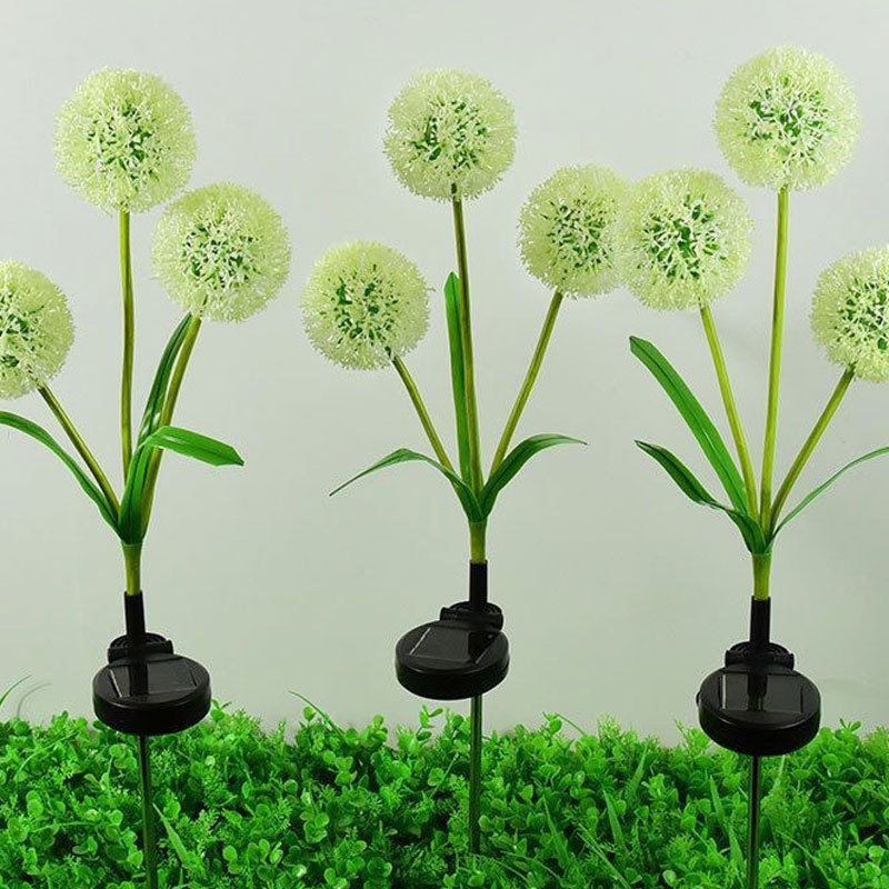 Artificial plant onion solar lawn light, dandelion garden light, LED artificial flower waterproof decorative light source Specification drawing
