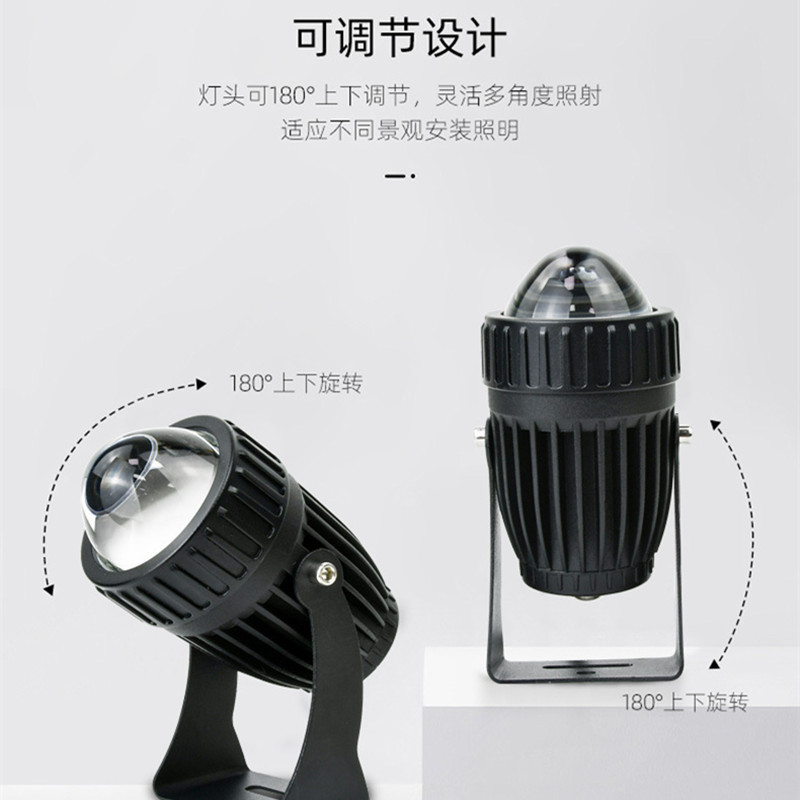 Outdoor led one-beam light, waterproof outdoor hotel exterior wall spotlight, ultra-bright remote RGB color floodlight Application Scenario