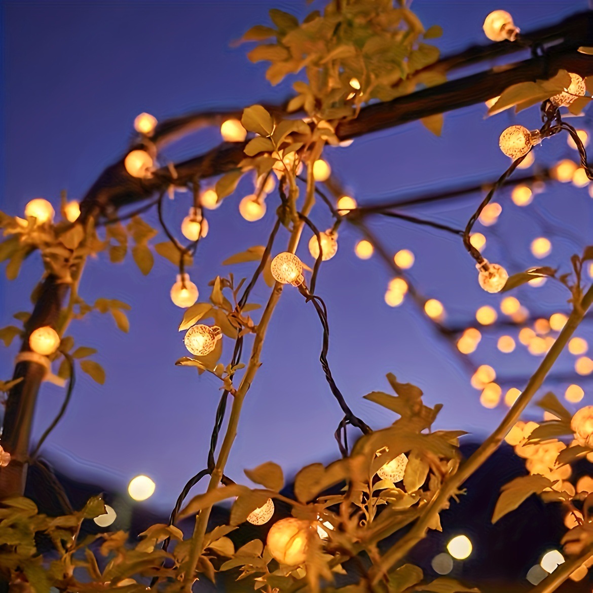 Crystal BAll String Light 49 Feet 100 LED 8 Mode Remote details Picture