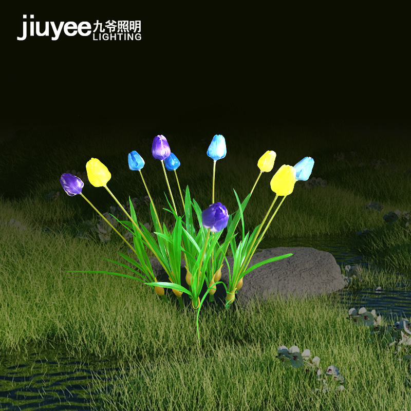 led tulip ground plug light, outdoor landscape light, simulated tulip light, outdoor light, lawn landscape light ground plug Specification drawing