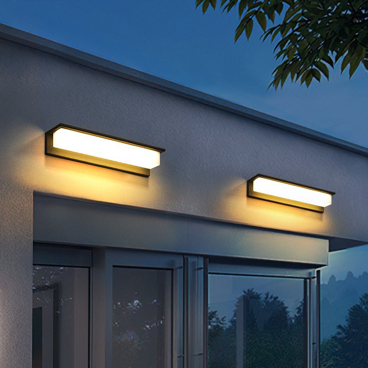 Solar outdoor wall lamps, modern and simple staircase, corridor, exterior wall lamps, courtyard, balcony, front door, and homestay waterproof wall lamps full figure