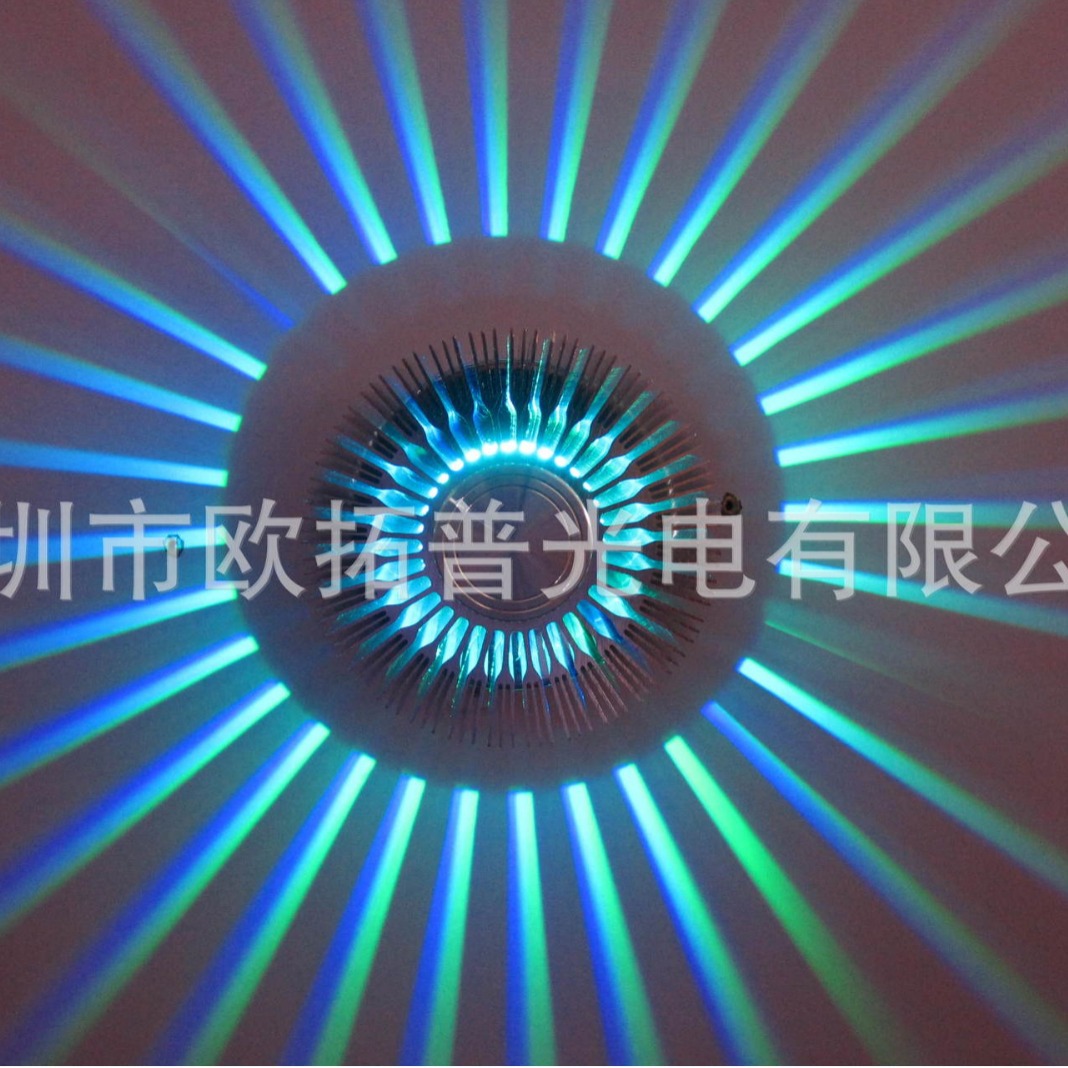 Modern and simple seven-color led sunflower wall lamp with remote control features Application Scenario