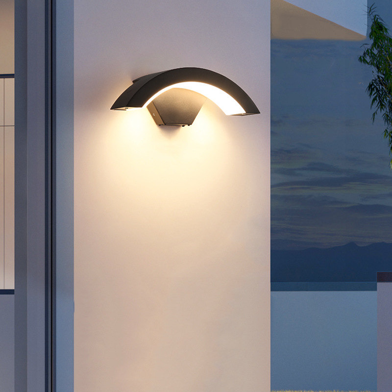 Wall lamps, staircase lights, outdoor wall-washing lights, waterproof modern and simple villa entrance human body sensor outdoor background wall lights Specification drawing
