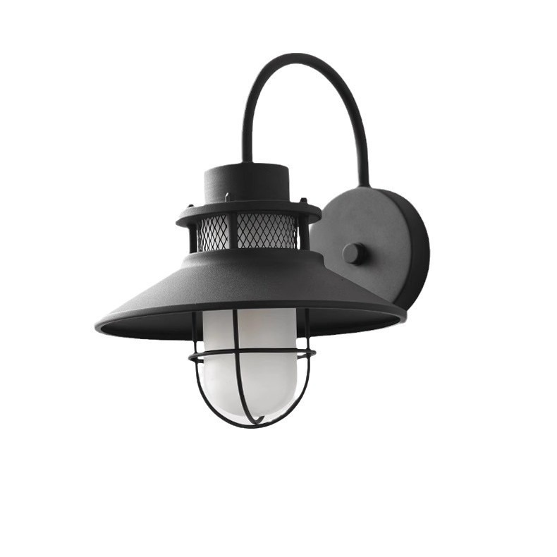 Outdoor wall lamp with power connection, retro coffee shop decoration led wall lamp, Amazon hot product, simple and waterproof wall lamp Item Picture