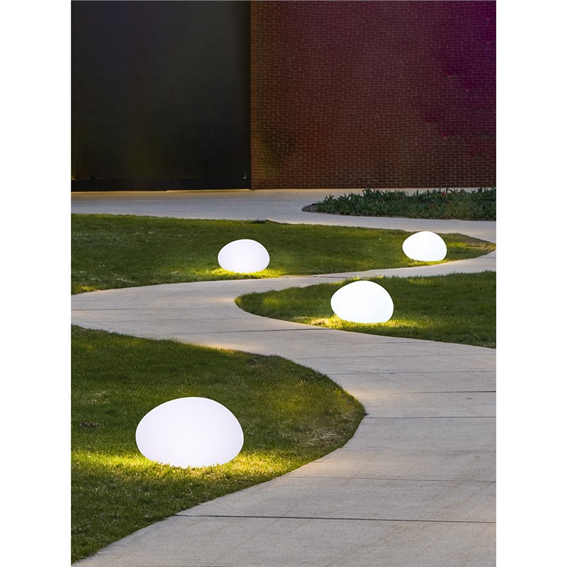 Solar-powered luminous real stone lights, outdoor waterproof courtyard lawn ground insert lights, landscape pebble lights, and landscaping lights Item Picture