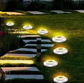 Solar disc ground lights, European and American courtyard decorative lights, cross-border outdoor lawn and garden ground corner lights Specification drawing