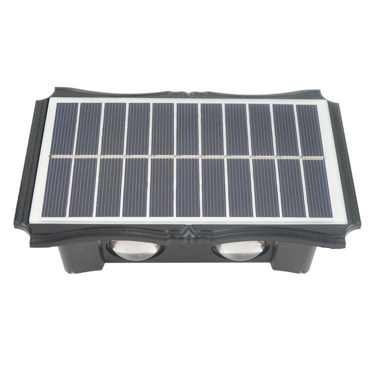 The new solar wall lamp, wall-washing lamp, outdoor courtyard waterproof, garden landscape decoration and atmosphere lamp emit light up and down Application Scenario