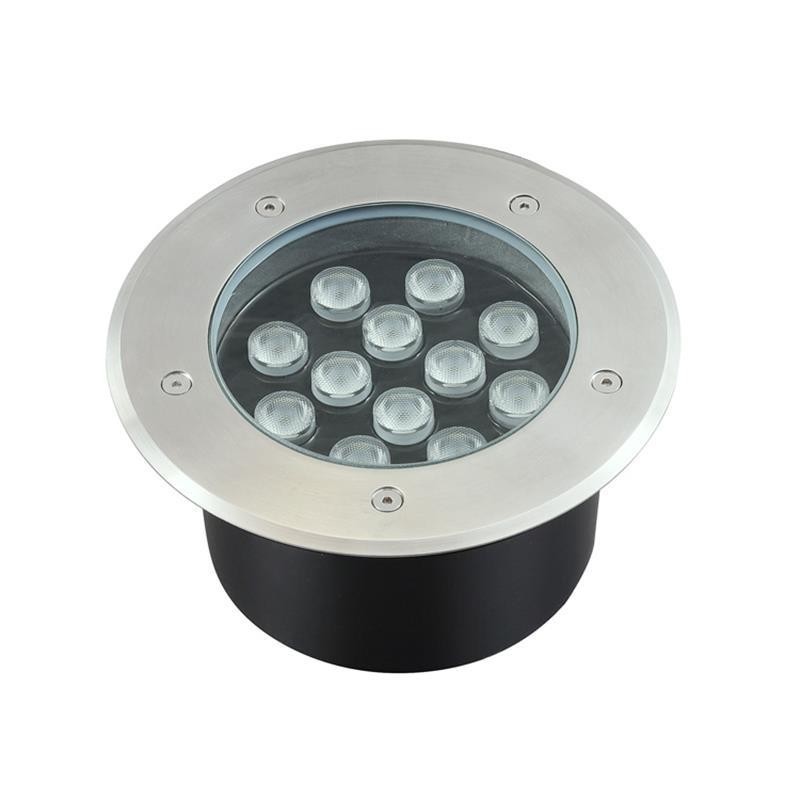 LED ground lights, outdoor embedded waterproof circular buried spotlights, park square stainless steel 3W and 48W buried lights Item Picture