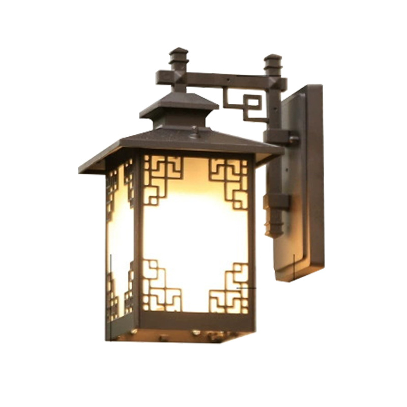 Outdoor solar wall lamps, waterproof garden villa gate columns, new Chinese-style terrace, outdoor courtyard, exterior wall balcony Item Picture