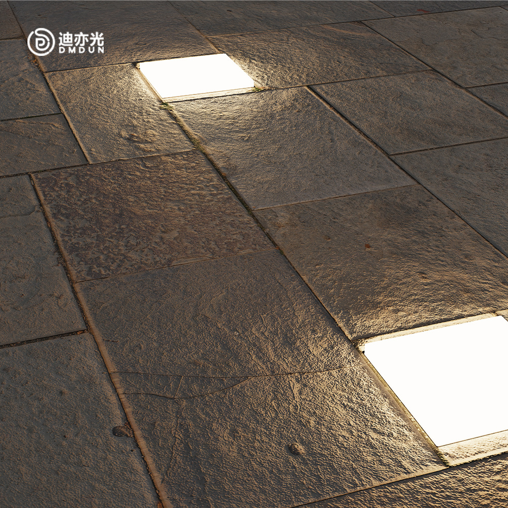 Linear square floor tile lights, buried lights, embedded outdoor waterproof stainless steel garden landscape lights, LED square lights Item Picture