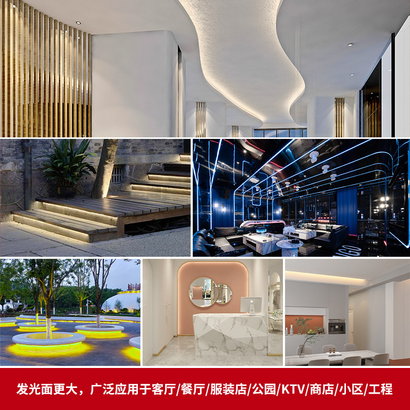 360-degree flexible circular soft light strip outdoor waterproof advertising sign led neon lighting project line light strip Application Scenario