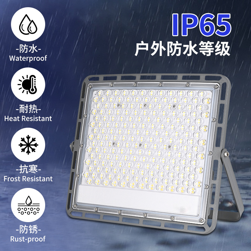 Cross-border new type of municipal power floodlight, outdoor lens, courtyard construction site floodlight, high-lumen LED floodlight details Picture