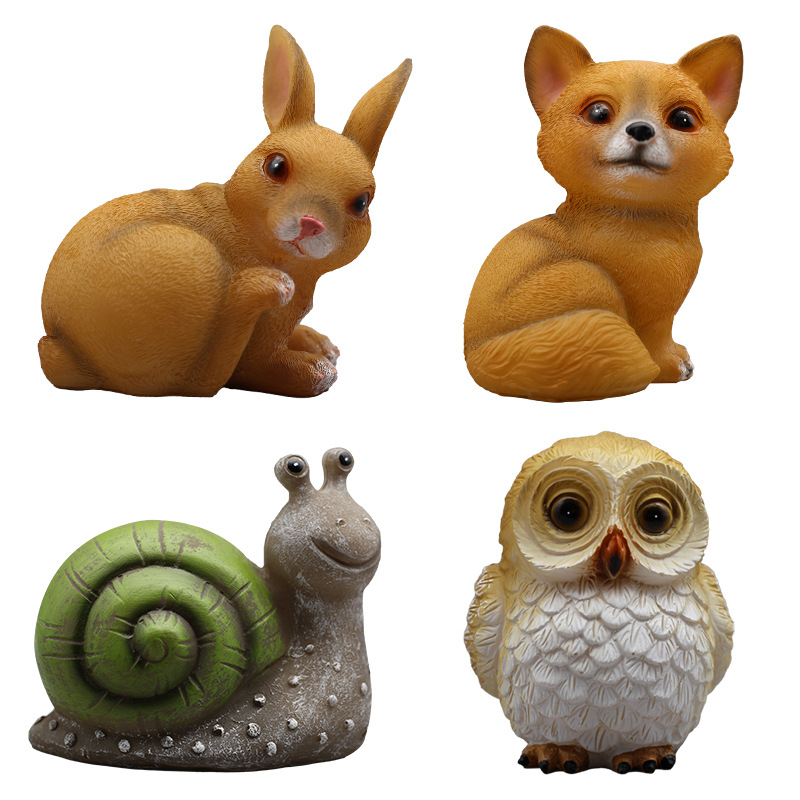 Cross-border resin solar lamps, creative lamps, animal-shaped lamps, cartoon lamps, courtyard decorative lamps, garden lawn lamps Item Picture