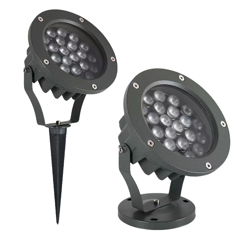 led projector light, tree light, outdoor waterproof ground light, floodlight, floor light, blade type, seven-color RGB24v220 Item Picture