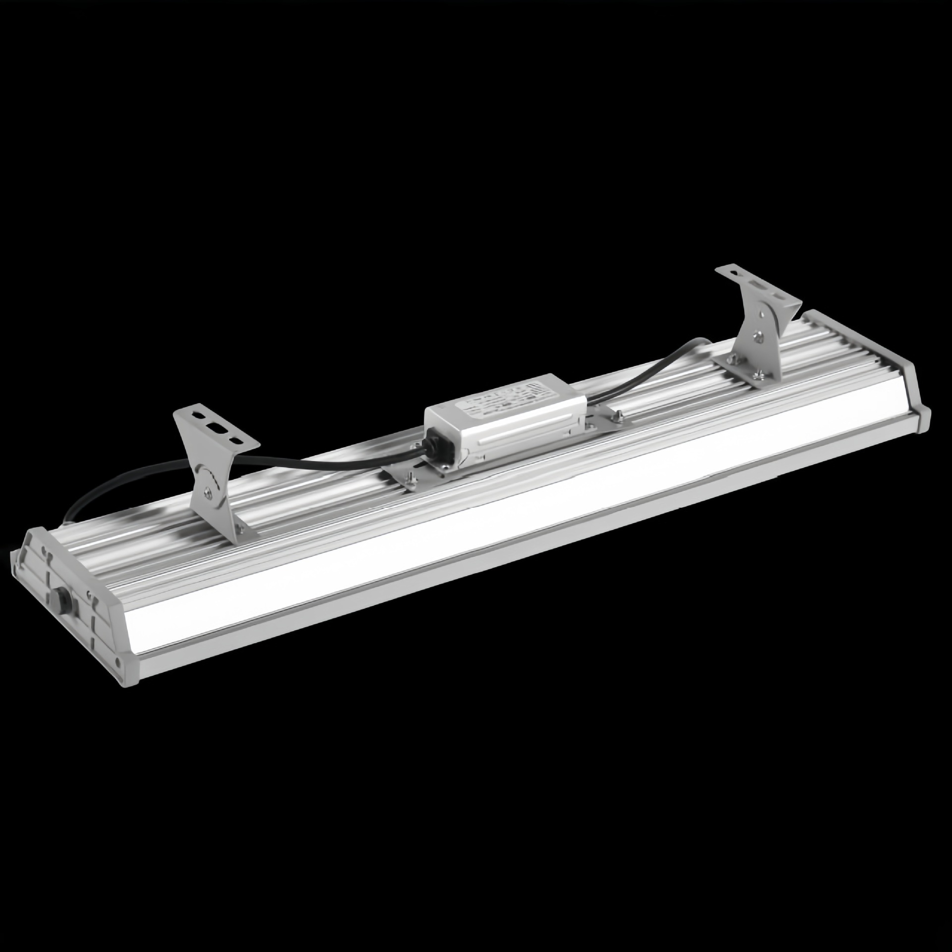 Cross-border anti-glare profile aluminum long strip light, badminton hall, basketball court light, workshop factory hanging line light, floodlight Specification drawing