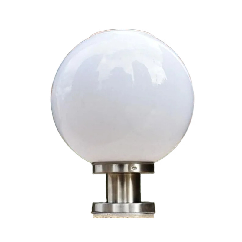 Factory direct supply of solar column head lamps for yard, fence, gate, column lighting, non-breakable ball courtyard lamps, spherical lampshades Item Picture
