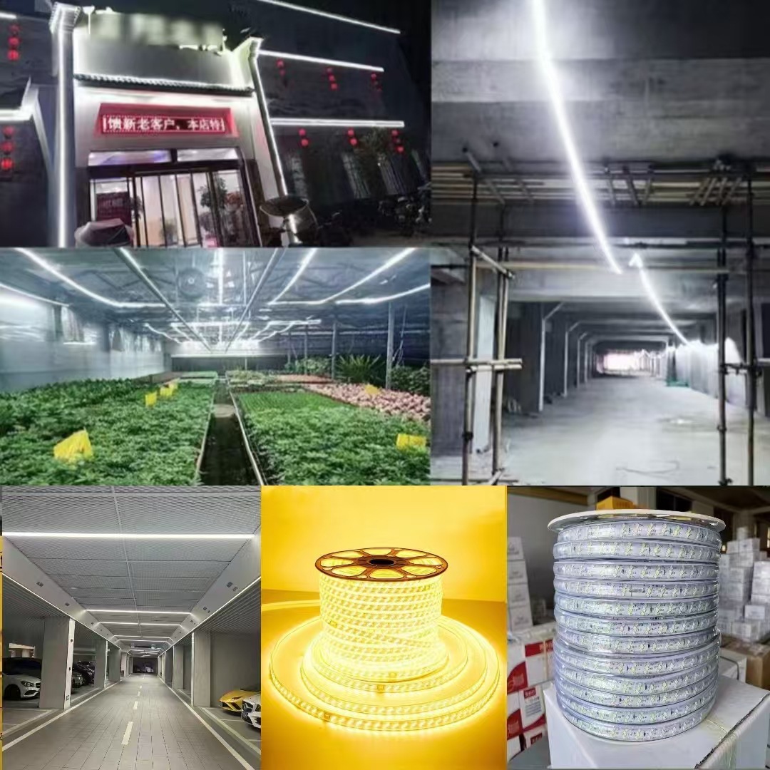 Wholesale of 36V low-voltage LED light strips, rubber-coated high-brightness lenses, waterproof copper plates, outdoor tunnels and basements Application Scenario