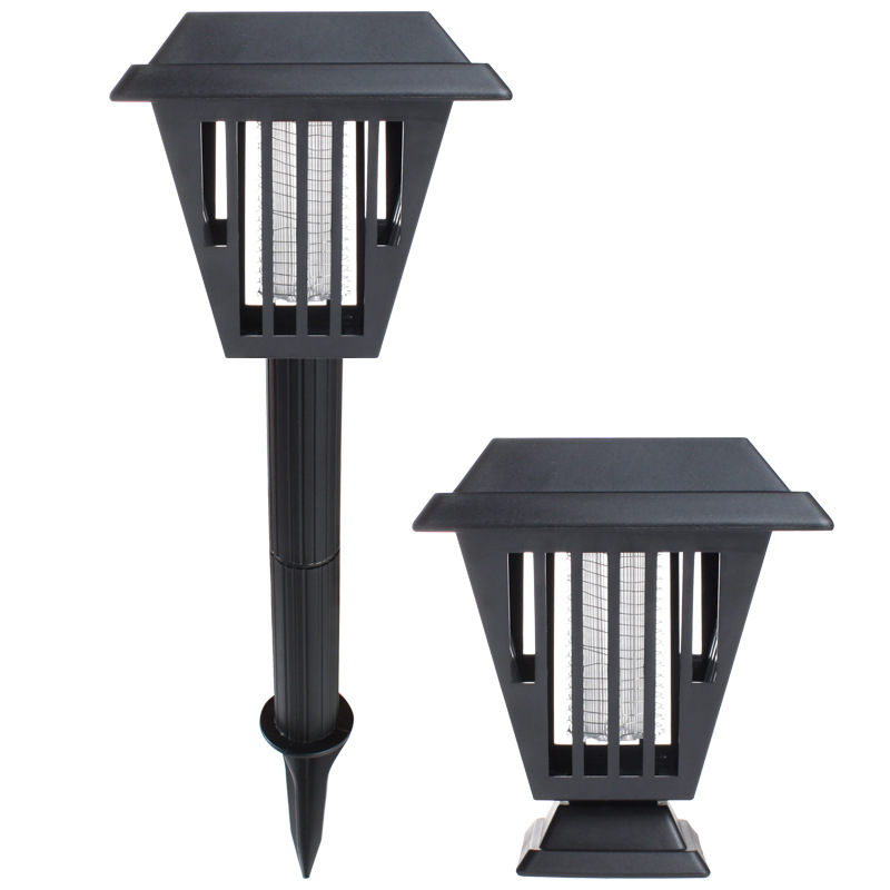 Solar-powered mosquito-killing lamp, outdoor waterproof, household courtyard garden, vegetable plot, ground insertion, floor-standing grassland, lawn lamp, mosquito repellent lamp Item Picture