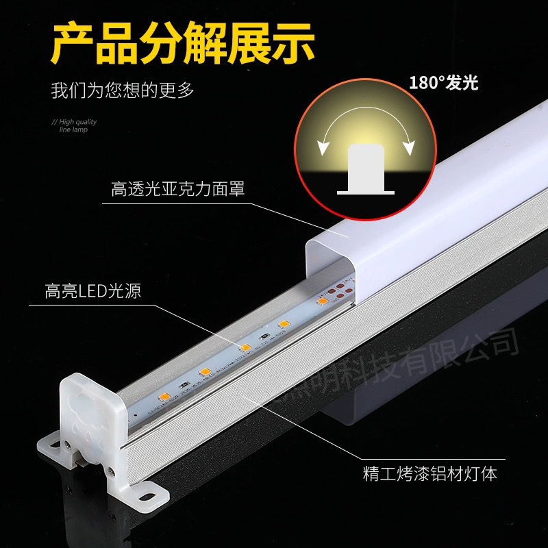 led strip lights, outdoor waterproof running lights, full-color single-color contour lights, exterior wall lighting project lights, wall-washing lights, 24v Application Scenario