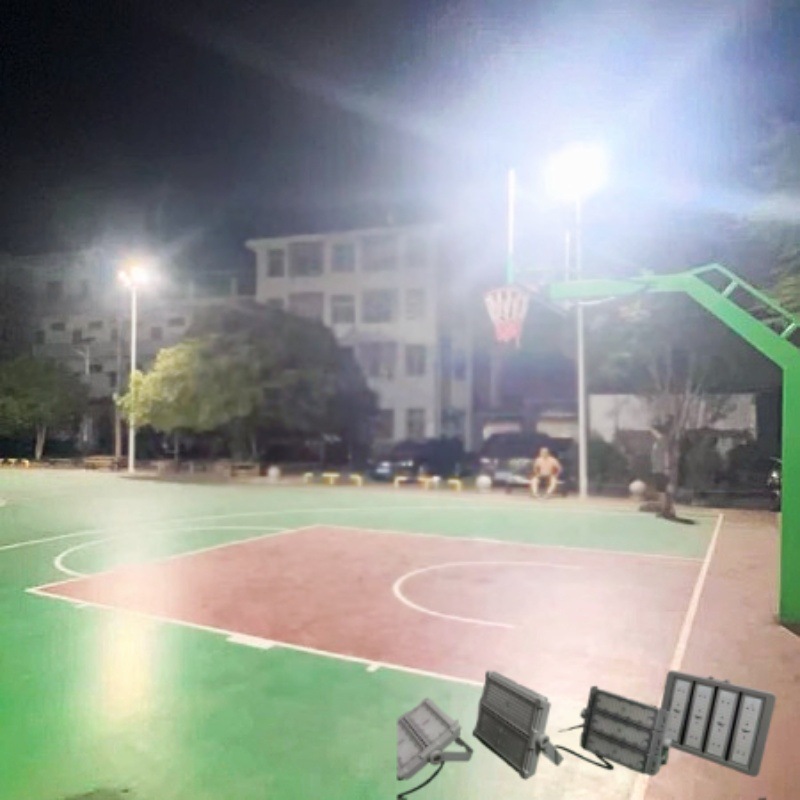 led module tunnel lights, high-pole lighting, 100W and 200W channel floodlights, outdoor basketball square lighting fixtures Application Scenario