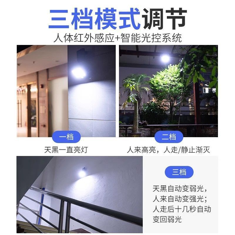 New integrated solar lamp, waterproof wall lamp at rural entrance, ultra-bright courtyard sensor solar lighting lamp Item Picture