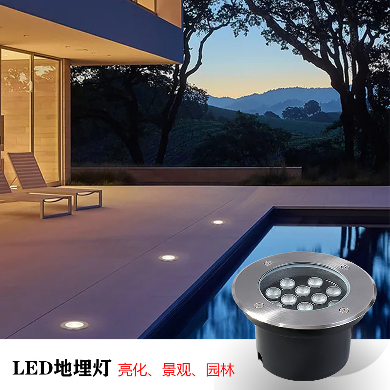 led ground lights, embedded ground lights, outdoor waterproof lawn lights, spotlights, floor lights, garden ground lights, landscape lights Application Scenario