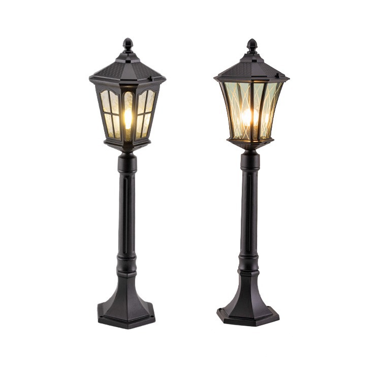 Solar-powered outdoor lawn lights, European retro villa courtyard lights, waterproof garden yard road insert grass lights Item Picture