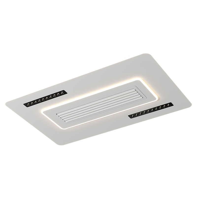 The 2025 new bladeless fan lamp, cold and warm living room light, strip spotlight and ceiling fan, modern and simple Item Picture