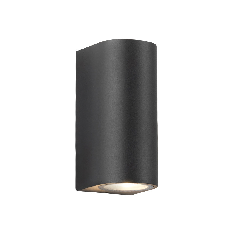 led square outdoor waterproof wall lamp Gu10, top and bottom lighting, single and double head spotlights for villa exterior walls, courtyards, balconies and corridors Item Picture