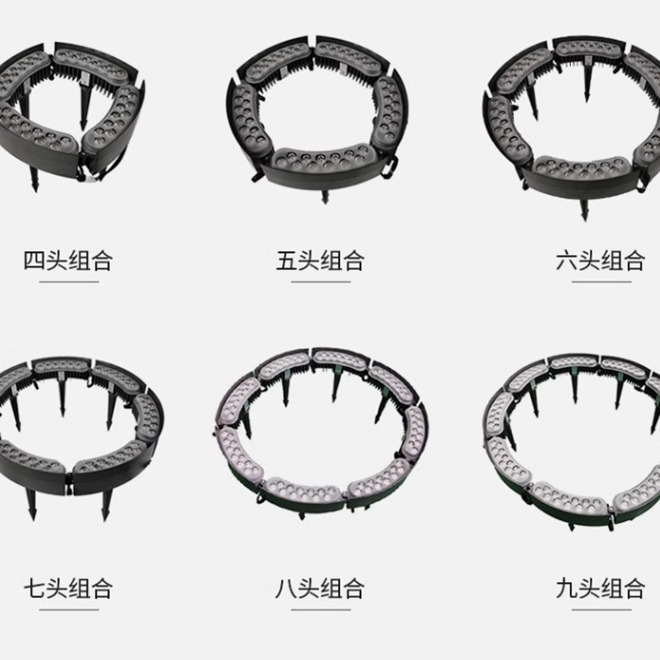 led tree-hugging lights, tree-illuminating and tree-shooting landscape lawn tree-surrounding lights, circular circular column-wrapping lights, outdoor seven-color spotlights details Picture