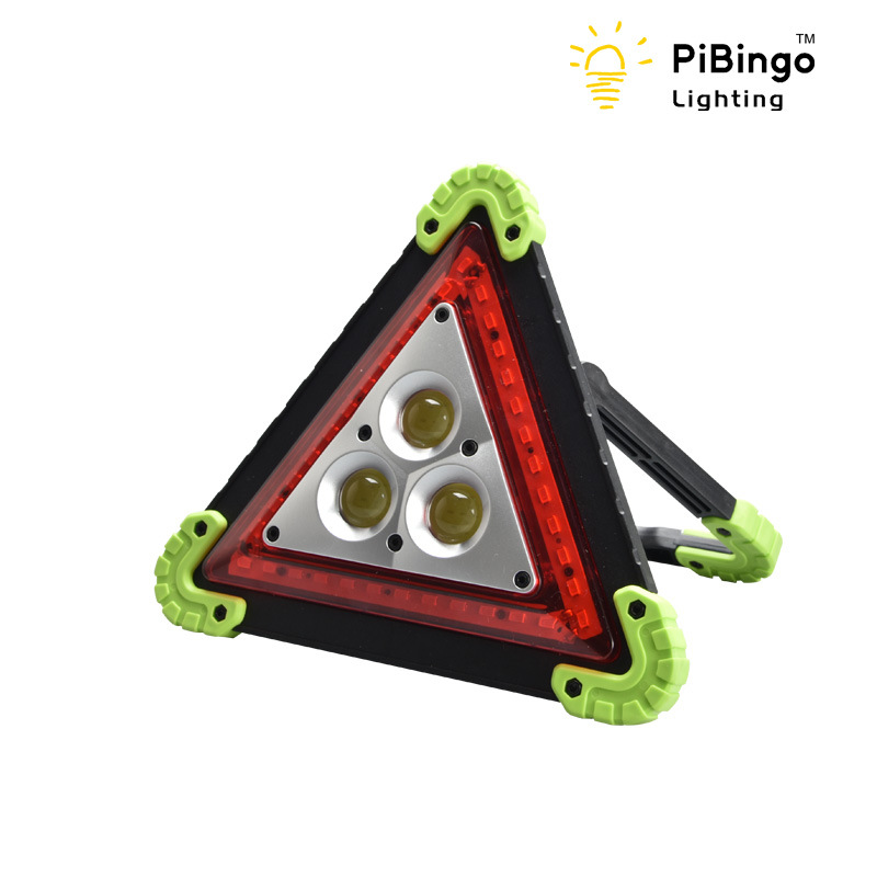 Wholesale of triangular floodlights, car red light warning floodlights, COB LED, USB charging portable lights Application Scenario