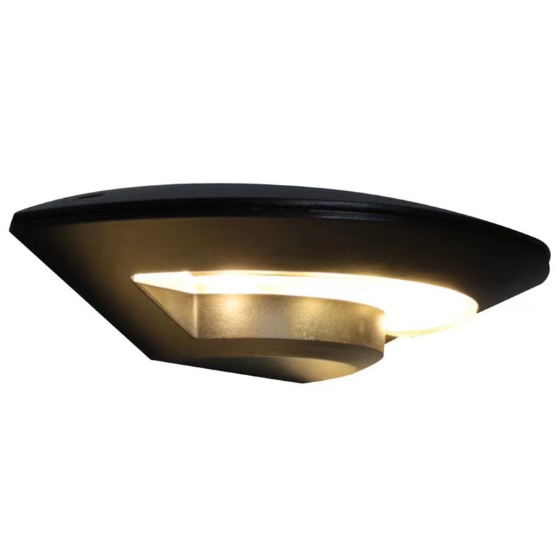 Semi-circular wall lamp, outdoor LED fan-shaped wall lamp, 4W modern and simple aluminum creative waterproof wall lamp, super bright Item Picture