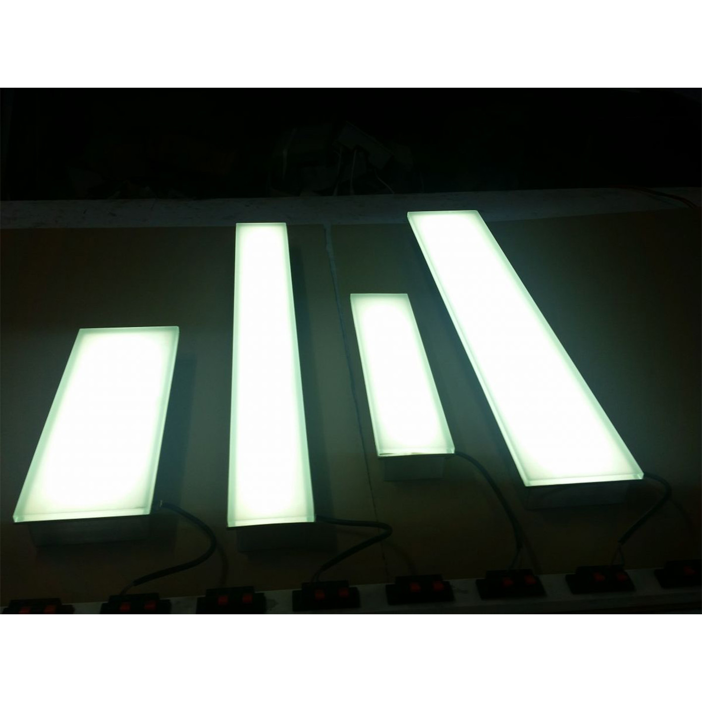 LED floor tile lights, long strip outdoor waterproof square lights, strip park buried lights, embedded line lights, floor lights Application Scenario