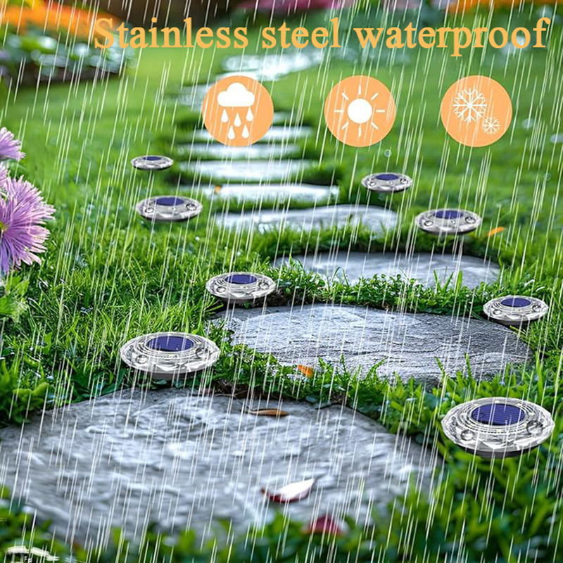 Solar-powered ground lamps, outdoor garden installation lamps, waterproof ground insertion solar garden lamps for small courtyards Application Scenario