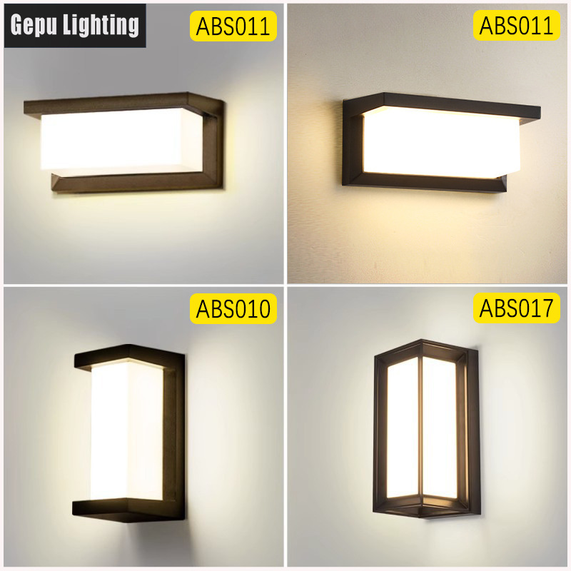 Outdoor wall lamps, simple and modern waterproof ABS, corridor entrance garden, balcony terrace, outdoor wall and courtyard lamps full figure