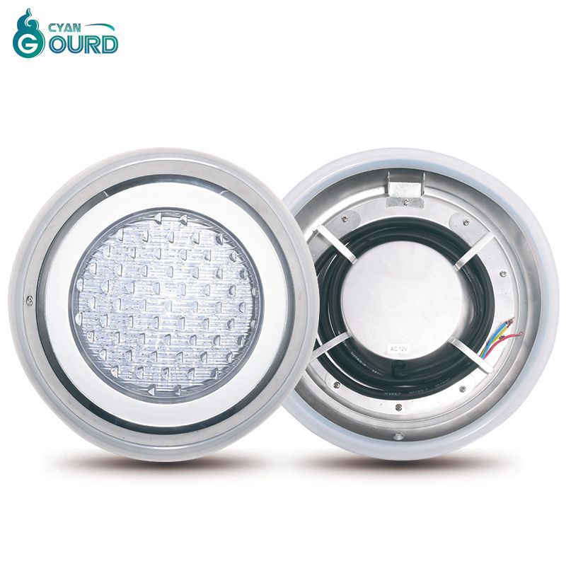 LED12v stainless steel RGB wireless remote control 35w swimming pool light, IP68 waterproof seven-color light, 18W low-voltage underwater light Specification drawing