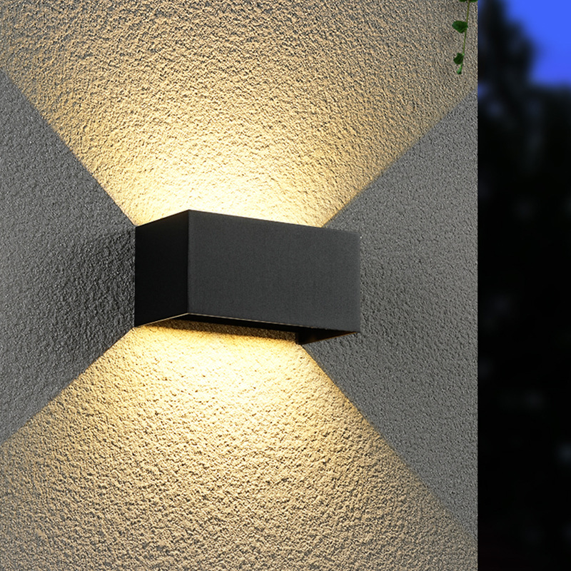 Outdoor wall lamps, led bedside lamps, waterproof garden, villa, courtyard, corridor, wall lamps, up and down illumination lamps details Picture
