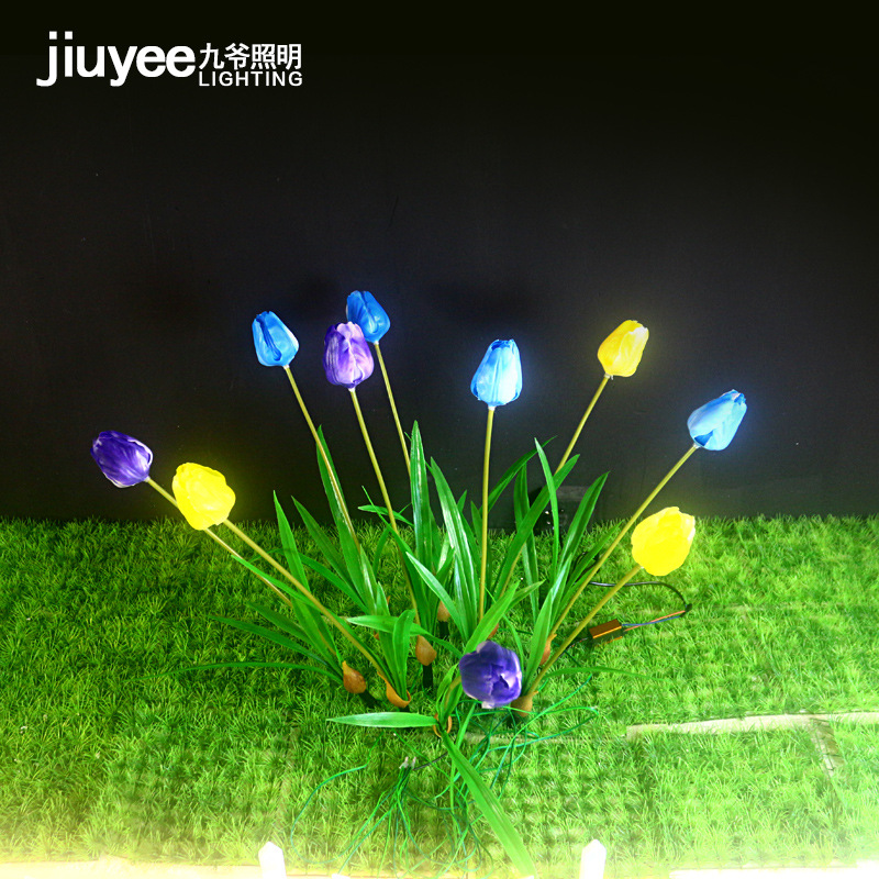 led tulip ground plug light, outdoor landscape light, simulated tulip light, outdoor light, lawn landscape light ground plug details Picture