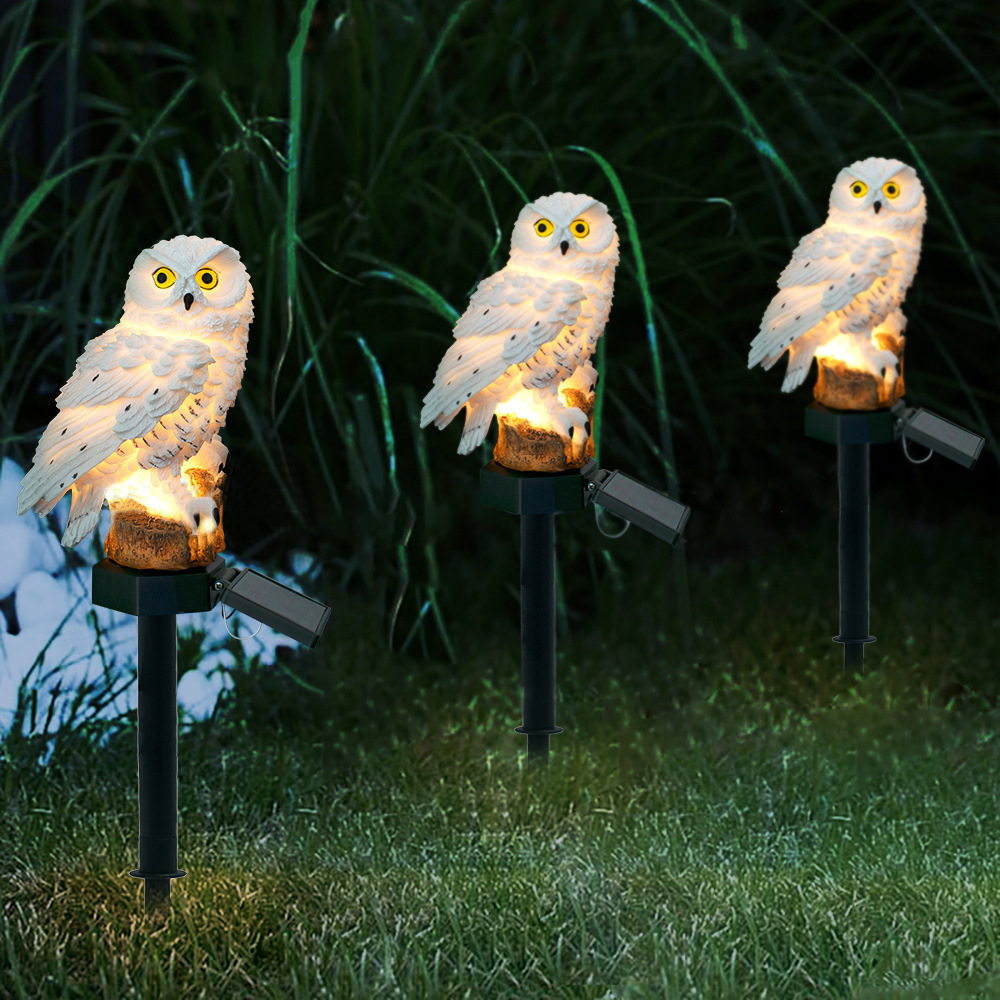 The manufacturer supplies solar LED resin owl resin animal lamp series Specification drawing
