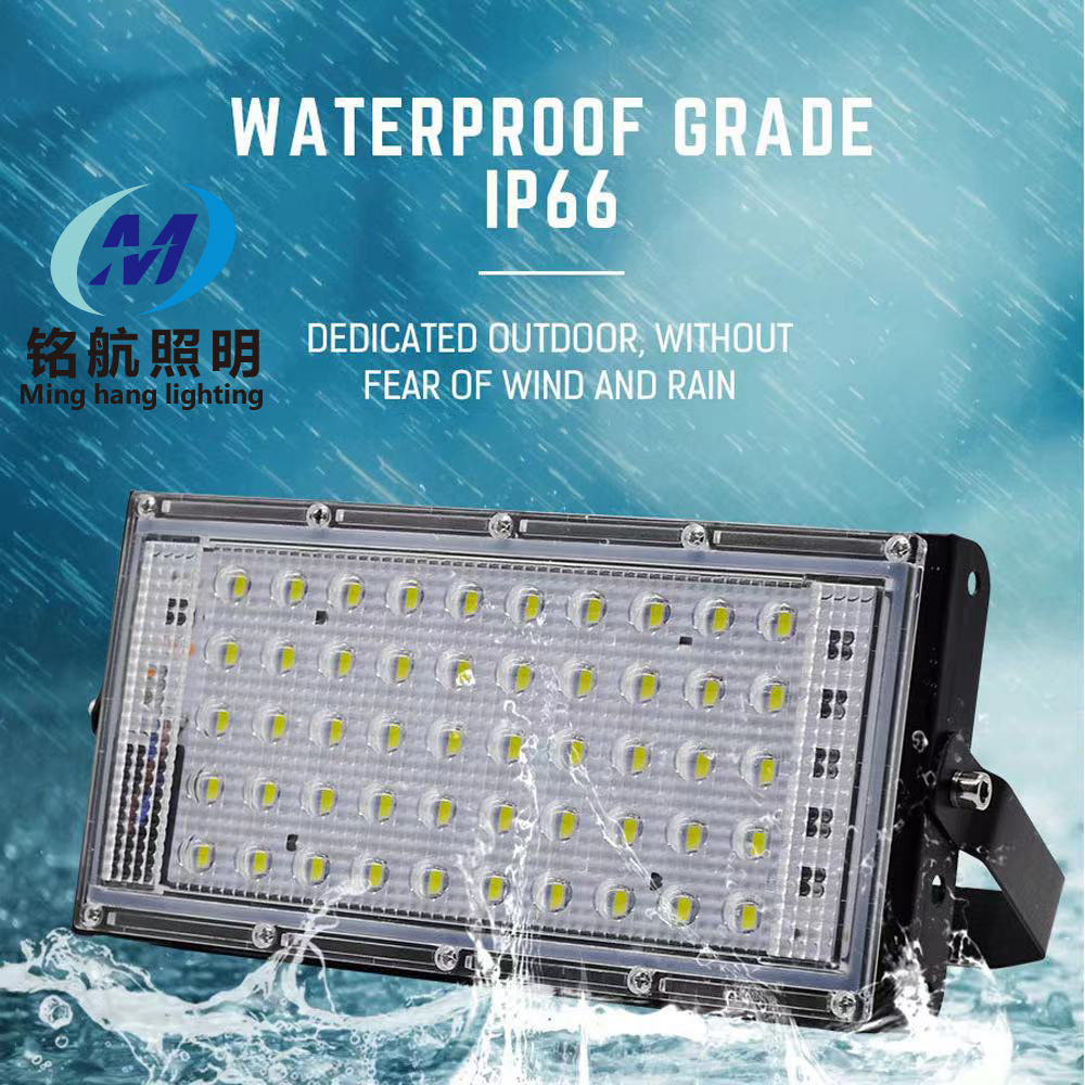 The manufacturer's cross-border best-selling LED floodlight module, 50W floodlight, outdoor street lamp, high-brightness waterproof and lightning-proof floodlight full figure