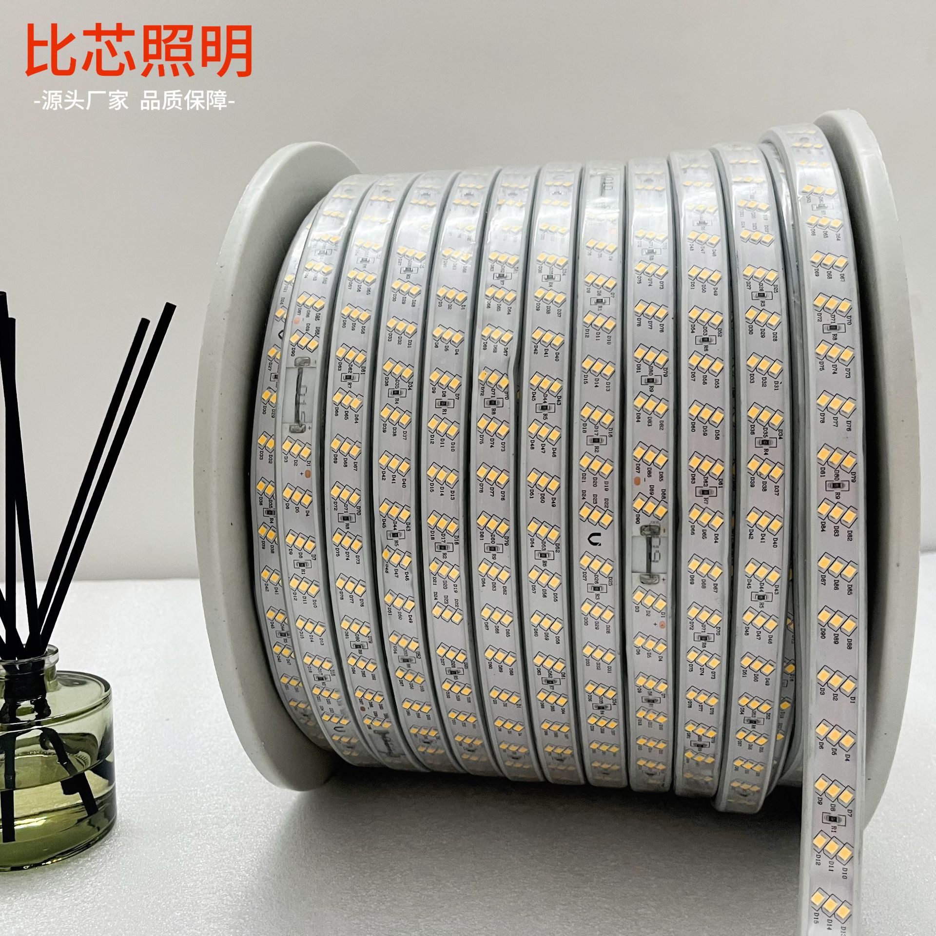 Wholesale of 2835led high-voltage light strips, outdoor waterproof high-brightness slanted three-row light strips, household outdoor shaped soft lines Application Scenario
