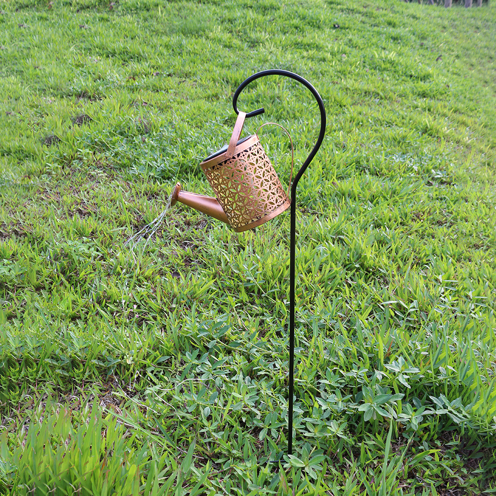 Cross-border solar water bottle light, ironwork shower head light, ground plug light, outdoor decorative projection light, courtyard garden lawn light details Picture
