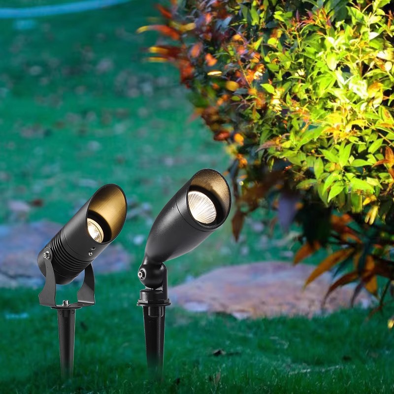 Lawn tree projection and tree lighting COB outdoor wall lighting insertion ground green plant insertion park anti-glare landscape insertion mud courtyard lamp details Picture