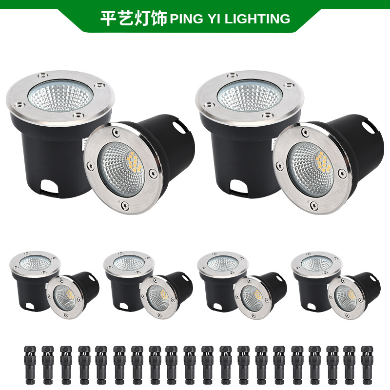 Amazon bestseller 80 low-voltage and high-voltage color temperature 2700-6500K buried light for courtyard garden path le full figure