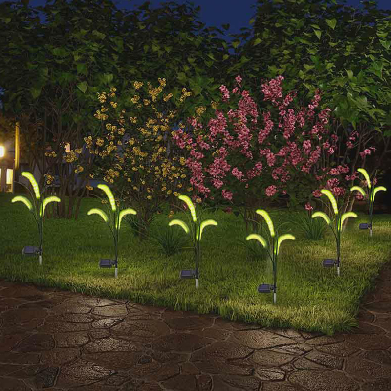 Cross-border outdoor simulation solar dogtail grass led luminous reed lamp outdoor courtyard landscape lawn lamp Application Scenario