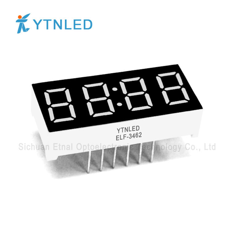 0.36-inch 4-digit clock digital tube with common Yin and Yang, red, yellow, green, emerald green, blue and white light full figure