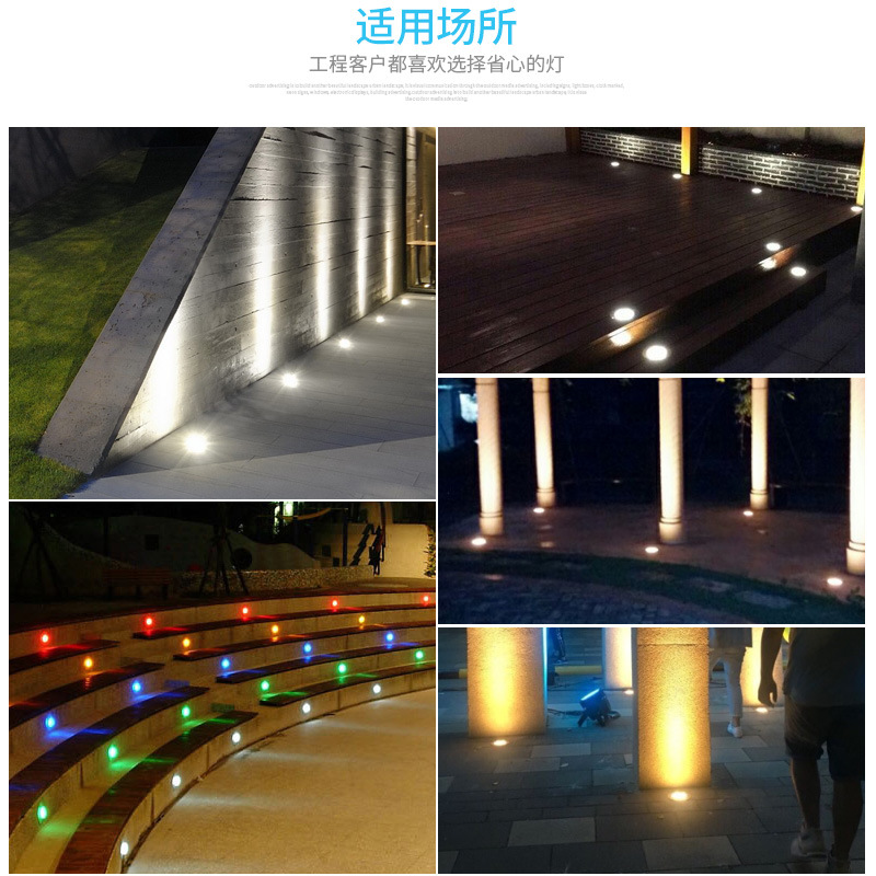 Wholesale of outdoor waterproof stainless steel embedded circular 1W and 3W park and square buried lights from manufacturers Application Scenario