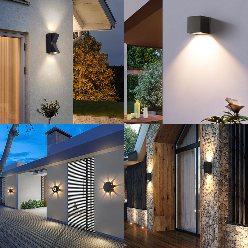 New Nordic-style simple and light luxury plastic bedroom bedside lamp, outdoor waterproof corridor ABS injection molded wall lamp Specification drawing